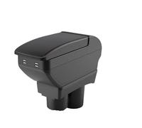 RORVECQ Pour Citroën Pour C-Élysée 2014 2015 2016 Boîte Accoudoir Auto Pièces De Rechange Intérieur Boîte De Rangement(B1 Black red 4 USB)