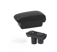 RORVECQ Pour Citroën Pour C-Élysée Accoudoir Boîte Accoudoir Auto Boîte De Rangement Intérieur Rétrofit Accessoires Auto(A3 Black white NO USB)