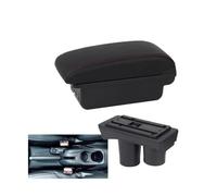 RORVECQ Pour Citroën Pour C-Élysée Accoudoir Boîte Accoudoir Auto Boîte De Rangement Intérieur Rétrofit Accessoires Auto(B1 Noir rouge 3USB)