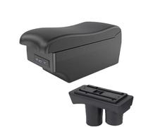 RORVECQ Pour Citroen Pour C-Élysée Boîte D'accoudoir Boîte De Rangement Intérieur Fournitures Auto Modifiées Avec Détails USB(A2 Black line7 USB)
