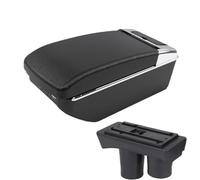 RORVECQ Pour Citroën Pour C-Elysée Boîtier D'accoudoir Central Boîte De Rangement Intérieur Rechange Accessoire Auto Avec USB(A2 Black line7 USB)