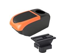 RORVECQ Pour Citroen Pour Sega Boîte D'accoudoir De Voiture Modification Intérieure Grand Espace De Rangement Avec USB(B2 Orange frame 6USB)
