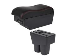 RORVECQ Pour City Boîte À Accoudoir 2008 2009 2010 2011 2012 2013 Boîtier De Rangement Central Avec USB Accessoires Auto(C red line 7USB)