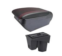 RORVECQ Pour City Boîte D'accoudoir Boîte De Rangement Intérieur Retrofit Accessoires Auto(F All Black No USB)