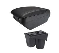 RORVECQ Pour City Boîte D'accoudoir Boîte De Rangement Intérieur Retrofit Accessoires Auto(H All Black 4 USB)
