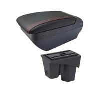 RORVECQ Pour City Boîte D'accoudoir Boîte De Rangement Intérieur Retrofit Accessoires Auto(Ligne rouge F Pas d'USB)