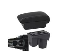 RORVECQ Pour City Boîte D'accoudoir Intérieur Retrofit Dédié Centre De Rangement Accessoires Auto(B3 Noir blanc 3USB)