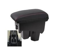 RORVECQ Pour City Boîte D'accoudoir Surélevée Double Couche Boîte De Rangement Retrofit Accessoires Auto Avec USB(A1 Cuir artificiel)