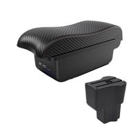 RORVECQ Pour Daihatsu Pour Sirion Accoudoir Intérieur Console Centrale Boîte De Rangement Accessoires Pièces(B1 Black red 30USB)