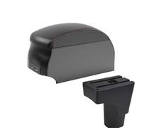 RORVECQ Pour Datsun GO Pour GO Plus Boîte De Rangement D'accoudoir Central Universel Voiture Porte-gobelet(B1 Black Red double)