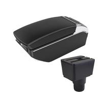 RORVECQ Pour F&ord Pour EcoSport Boîte D'accoudoir Voiture 2018-2024 Boîte De Rangement Bras Accessoires Auto Pièces De Retouche Intérieur(Ligne noire 7USB)