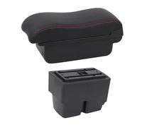 RORVECQ Pour F&ord Pour Fiesta Boîtier D'accoudoir Auto Pour F&ord Pour Fiesta MK7 2009 2010 2011 2012 2013-2017 Boîtier D'accoudoir Central(Ligne rouge B2)