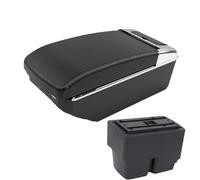 RORVECQ Pour F&ord Pour Fiesta Pour Fiesta MK7 Accoudoir Voiture 2009-2017 Boîte De Rangement Accessoires Intérieurs(A3 Noir blanc 7USB)