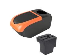 RORVECQ Pour F&ord Pour Focus 2 Boîte Accoudoir Pour F&ord Pour Focus Mk2 Accoudoir Accessoires Auto Détails Intérieurs Pièces Rétrofit(B2 Orange frame 6USB)