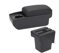 RORVECQ Pour F&ord Pour Focus 2 Pour Focus Mk2 Accessoires D'Accoudoir Auto Détails Intérieurs Pièces De Retrofitting Boîte De Rangement(B2 Ligne noire 6USB)