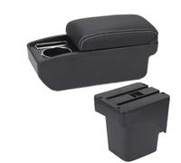 RORVECQ Pour F&ord Pour Focus 2 Pour Focus Mk2 Accessoires D'Accoudoir Auto Détails Intérieurs Pièces De Retrofitting Boîte De Rangement(C3 Noir blanc SANS USB)