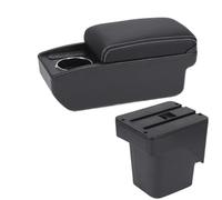 RORVECQ Pour F&ord Pour Focus 2 Pour Focus Mk2 Accessoires D'Accoudoir Auto Détails Intérieurs Pièces De Retrofitting Boîte De Rangement(B3 Noir blanc 6USB)