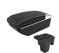 RORVECQ Pour F&ord Pour Focus 3 Boîte D'accoudoir Pour Focus Mk3 III Boîte D'accoudoir Auto Boîte De Rangement Centrale(A3 Noir blanc 7USB)