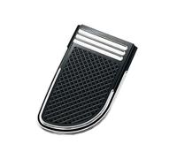 RORVECQ Pour Harley Pour Touring Pour Electra Pour Street Pour Softail Pour Dyna Motocyclette CNC Grande Défiance Couvre-Pédale de Frein Noir Chrome(Noir Blanc)
