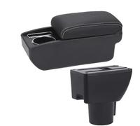 RORVECQ Pour Hyundai Pour Getz Boîte À Accoudoir Pour Voiture Pièces De Rénovation Intérieure Boîte De Rangement Centrale Dédiée Accessoires Auto(C3 Noir blanc SANS USB)