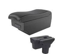 RORVECQ Pour Hyundai Pour SOLARIS Pour Solaris 2 Pour Accent Pour Verna 2017 2018 2019 2020 2021 2022 2023 2024 Boîte D'accoudoir Voiture(A2 Black line7 USB)