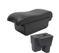 RORVECQ Pour Kia Pour Pegas Boîte À Accoudoir Boîte De Rangement Central Pièces De Retouche Intérieure Avec USB Accessoires Auto(A1 Noir rouge SANS USB)