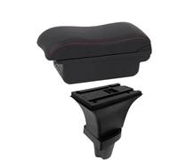 RORVECQ Pour Kia Pour Picanto Boîte D'accoudoir Auto Pour Morning Boîte D'accoudoir Boîte De Rangement Centrale Accessoires Auto Retrofit Intérieur(B1 Noir rouge 3USB)