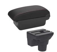 RORVECQ Pour Kia Pour Rio 4 Accoudoir Pour Kia Pour Rio X Pour X-Line Boîte D'accoudoir Auto Russi 2016 2017 2018 2019 2020 2021(C1 Noir rouge PAS d'USB)