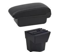 RORVECQ Pour KIA Pour Rio 5 2012 2013 2014 2015-2019 Boîte D'accoudoir Auto Accoudoir En Cuir Boîte De Rangement De Console Centrale(Ligne blanche B1)