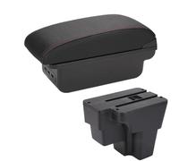 RORVECQ Pour KIA Pour RIO Boîte Accoudoir Pour STONIC Pour KIA Pour Rio Lx Cerato Accoudoir Auto Pièce De Rétrofit Boîte De Rangement(B1 Noir rouge 3USB)