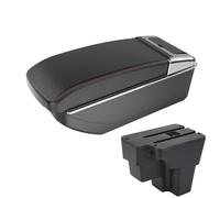 RORVECQ Pour KIA Pour RIO Pour STONIC Pour Rio Lx Cerato Accoudoir Voiture Pièce De Retrofit Boîte De Rangement(B1 Black red NO USB)