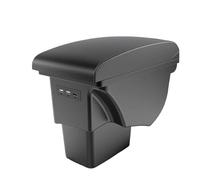 RORVECQ Pour Kia Pour Soul 2006 2007 2008 2009 2010-2017 Boîte D'accoudoir Cuir Pièces Intérieures De Voiture Console Centrale Avec USB(A3 Cuir artificiel)