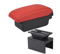 RORVECQ Pour Kia Pour Venga Boîte D'accoudoir Pour Kia Pour Venga Boîte De Rangement Centrale Auto Pièces De Rétrofit(A4 rouge sans USB)