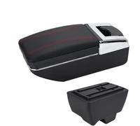 RORVECQ Pour Mahindra Pour Bolero Boîte À Accoudoir Universelle Modifications De Rangement Central Auto Accessoires(A1 Noir rouge SANS USB)