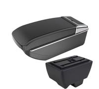 RORVECQ Pour Mahindra Pour Bolero Boîte Accoudoir Universelle Console Centrale Rangement Porte-gobelet Cendrier(B3 Black white NO USB)