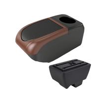 RORVECQ Pour Mahindra Pour Bolero Boîte D'accoudoir Accoudoir Central Universel Boîte Rangement Interface USB(B3 Brown frame 6USB)