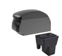 RORVECQ Pour Mahindra Pour Xylo Pour Xylo D2D4 E4 Universel Accoudoir Central Voiture Boîte De Rangement Avec Interface Usb Porte-gobelet(A2 Black single)