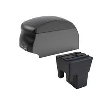 RORVECQ Pour Mahindra Pour Xylo Pour Xylo D2D4 E4 Universel Accoudoir Central Voiture Boîte De Rangement Avec Interface Usb Porte-gobelet(B2 Black double)