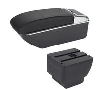 RORVECQ Pour MAZDA 2 Accoudoir Pour Mazda 2 Pour Demio Boîte D'accoudoir De Voiture Rétrofit Boîte De Rangement Accessoires Auto Détails Intérieurs(D2 Ligne noire Pas d'USB)