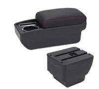RORVECQ Pour MAZDA 2 Boîte À Accoudoir Pour MAZDA 2 Pour Demio Accoudoir Auto Boîte De Rangement Pièces Retrofit Détails Intérieurs(C1 Noir rouge PAS d'USB)
