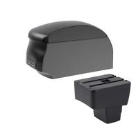 RORVECQ Pour Mazda 2 CX-3 CX3 Skyactiv Version Pour CX-3 Boîte De Rangement D'accoudoir De Voiture Accessoires De Voiture Chargement USB(A2 Black single)