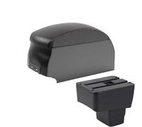 RORVECQ Pour Mazda 2 CX-3 CX3 Skyactiv Version Pour CX-3 Boîte De Rangement D'accoudoir De Voiture Accessoires De Voiture Chargement USB(B1 Black Red double)