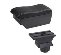 RORVECQ Pour Mazda 2 Pour Mazda 2 Pour Demio Boîte À Accoudoir Centrale Boîte De Rangement Centrale Intérieur Retrofit Chargement USB(C3 ligne blanche 7USB)
