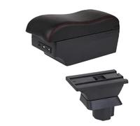 RORVECQ Pour Mazda 2 Pour Mazda 2 Pour Demio Boîte À Accoudoir Centrale Boîte De Rangement Centrale Intérieur Retrofit Chargement USB(C1 ligne rouge 7USB)