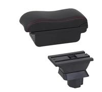 RORVECQ Pour Mazda 2 Pour Mazda 2 Pour Demio Boîte À Accoudoir Centrale Boîte De Rangement Centrale Intérieur Retrofit Chargement USB(B1 Noir rouge 3USB)