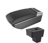 RORVECQ Pour Mazda 2 Skyactiv Version Pour CX-3 Boîte À Accoudoir Retrofit Boîte De Rangement D'accoudoir De Voiture Accessoires De Voiture(B1 Black red NO USB)