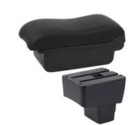 RORVECQ Pour MAZDA CX-3 Accoudoir Pour Mazda 2 Pour Skyactiv Pour Version Cx3 Boîte D'accoudoir Voiture Boîte De Rangement Surface Incurvée Cuir(Ligne noire A2 Pas d'USB)