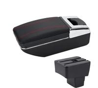 RORVECQ Pour Mazda CX-3 Kit D'accoudoir Rétrofit Pour Mazda 2 Version Skyactiv Pour CX-3 CX-3 Voiture Boîte De Rangement D'accoudoir(A1 Noir rouge SANS USB)