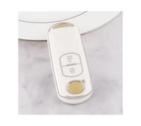 RORVECQ pour Mazda pour Atenza pour Axela pour Demio CX-5 CX-3 CX7 CX-9 CX30 2018 2019 2020 2 3 4 Boutons Coque De Clé Voiture en TPU(Blanc,2 Button)