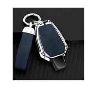 RORVECQ pour Mercedes pour Benz A C E S Class GLA CLA GLK GLC CLS W204 W463 W176 W251 W205 AMG Coque Clé Voiture en Alliage Zinc(Silver-Blue,1 Jeu)